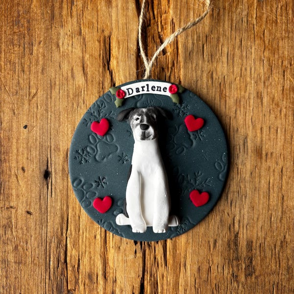 1 member Custom Personalized Clay Pet Portrait Ornament