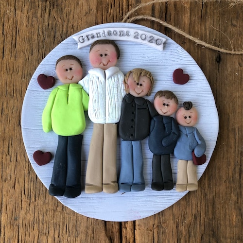 5 Member popular custom clay ornament