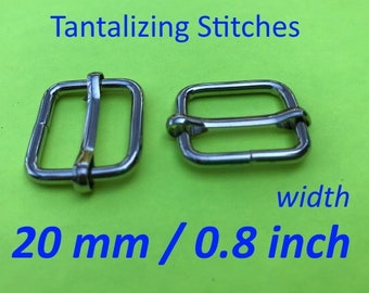 0.8 inch / 20 mm Wire-Formed Slides - available in nickel and antique brass finish (5, 15, 30, 100, 230 or 600 pieces)