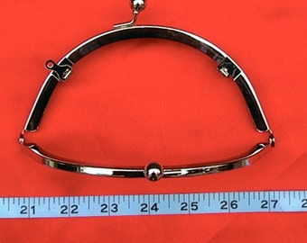 6 inch (13cm) Nickel Plated Clutch Purse Frame with Loops - 1, 3, 5, 15, 40, 100, or 240 pieces