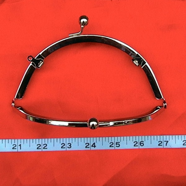 6 inch (13cm) Nickel Plated Clutch Purse Frame with Loops - 1, 3, 5, 15, 40, 100, or 240 pieces