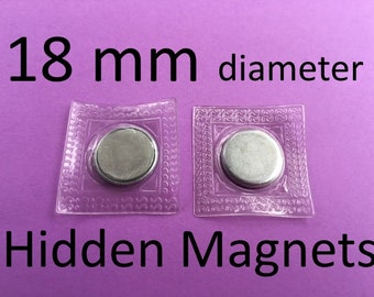 Hidden Sew In Magnetic Snaps with PVC in 10, 14, 18, 20 mm -  2, 5, 15, 40, 100, 240, or 600 sets sets