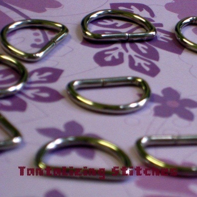 15 Pieces Unwelded D rings Choose Your Finish nickel, gun metal, antique brass 0.6 inch  15 mm