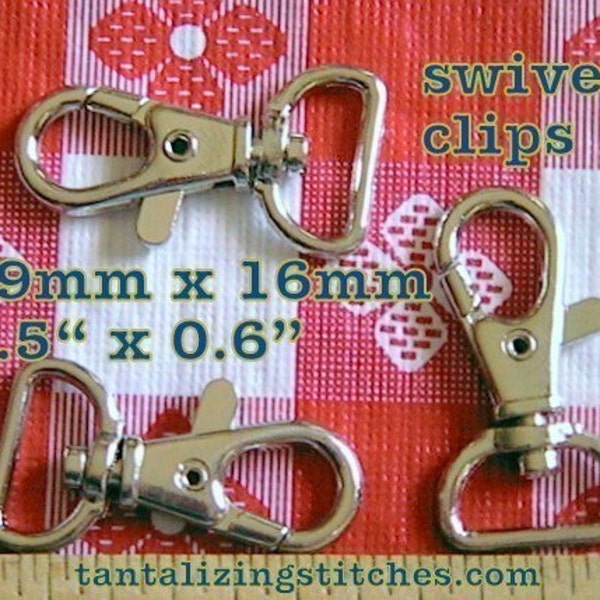 Lobster Swivel Clasps - 1.5 inch x 0.6 inch (Nickel and Antique Brass finish finish) - 2, 5, 15, 40, 100, 240, 595 pieces