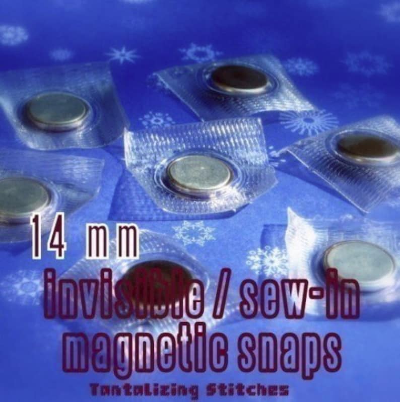 100 Sets Hidden Sew In Magnetic Snaps with PVC available in 20mm, 18mm, 14mm, 10mm