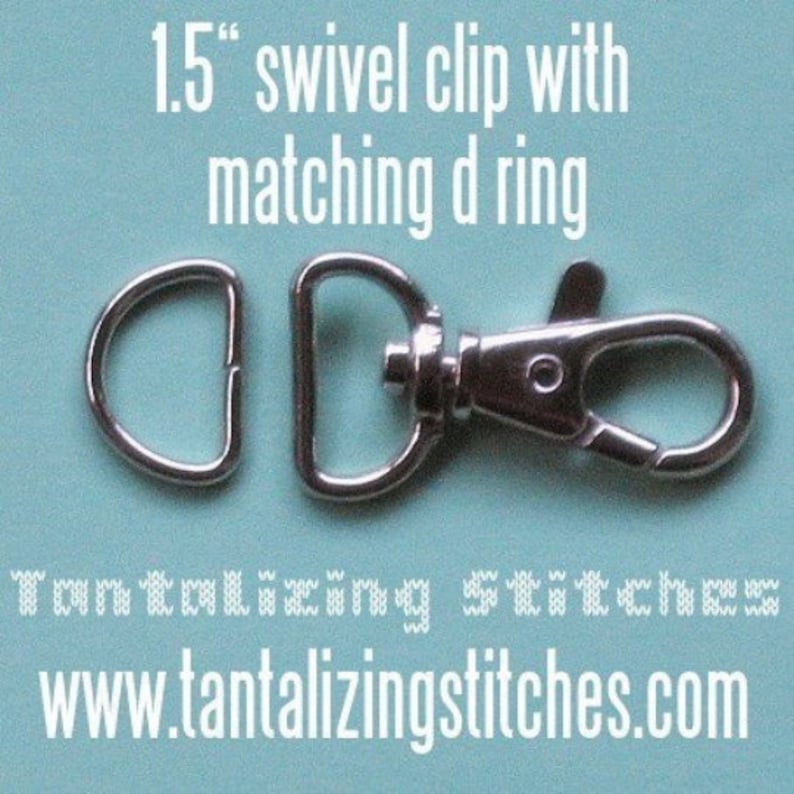 Swivel Clip with Matching D Ring 5 Sets 1.5 Inch Swivel Clips with Matching D Ring available in Nickel and Antique Brass Finish