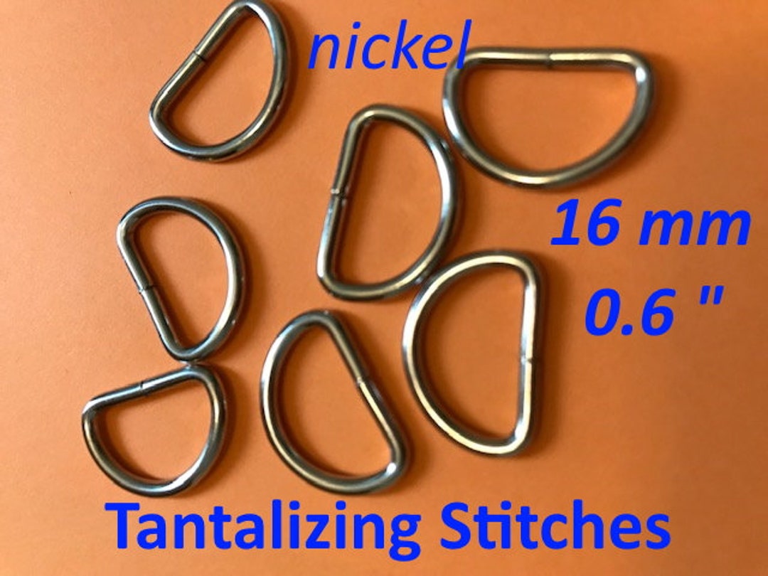 Unwelded D Rings 0.6 Inch / 16 Mm Available in Nickel Etsy