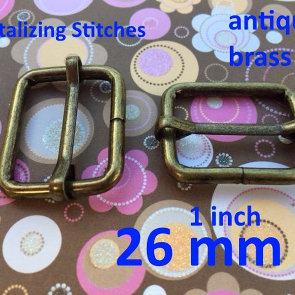 Wire-Formed Slides (1 inch / 26 mm) - available in antique brass and nickel finish (5, 15, 30, 100, 230, or 600 pieces)