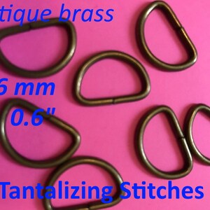 Unwelded D Rings 1 Inch / 25 Mm Available in Nickel and Antique Brass  Finish 5, 15, 30, 80, 230, or 580 Pieces 