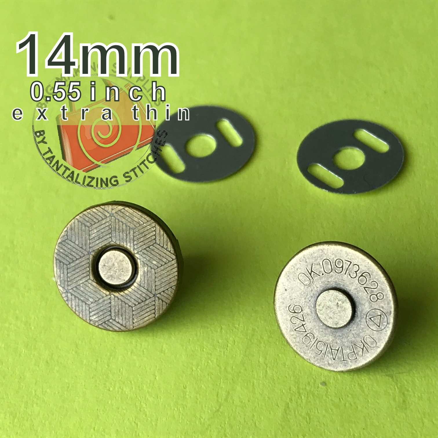Thin Magnetic Snap Buttons Quality Strong Clasp for Purse Sewing Handbags  Closures 6 Pack MNS 