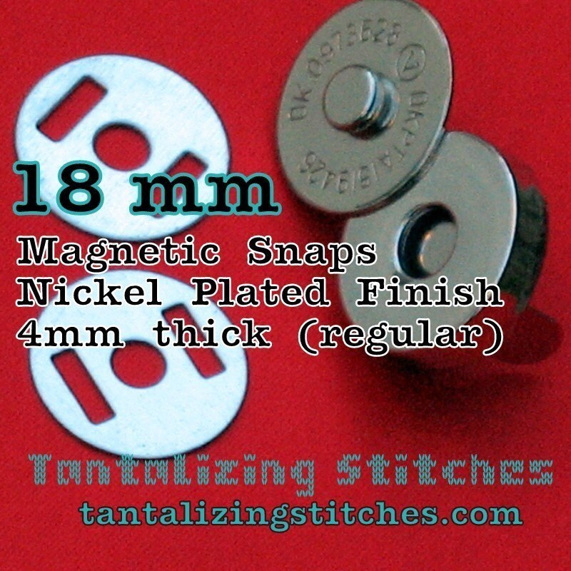 0.7 inch / 18 mm Magnetic Snap Closures 4mm thick (in nickel, antique…