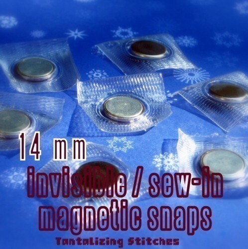 Magnetic Snap Set, Invisible, Sew-In - 14MM (5/8) - Nickel, Set