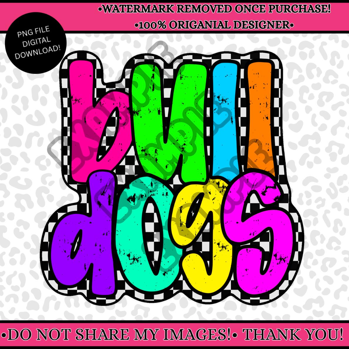 Bulldogs png design, colorful png, school mascot png