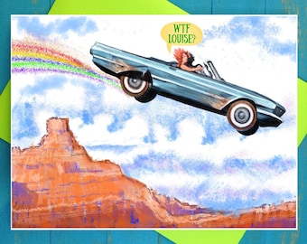 WTF Louise greeting card