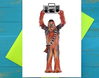 Chewbacca say anything greeting card