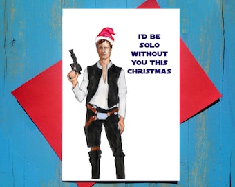 Han Solo star wars christmas card
