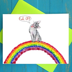 Cats are awesome greeting card