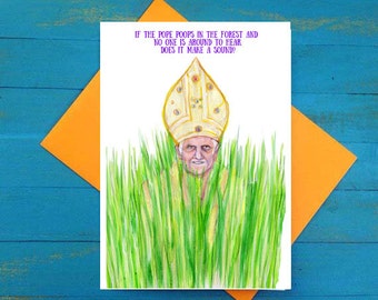 Pope Poop greeting card