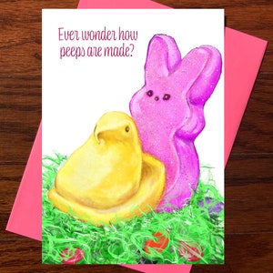 Semana Santa peeps humping tarjeta de felicitación