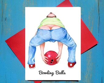 Bowling Balls Grußkarte