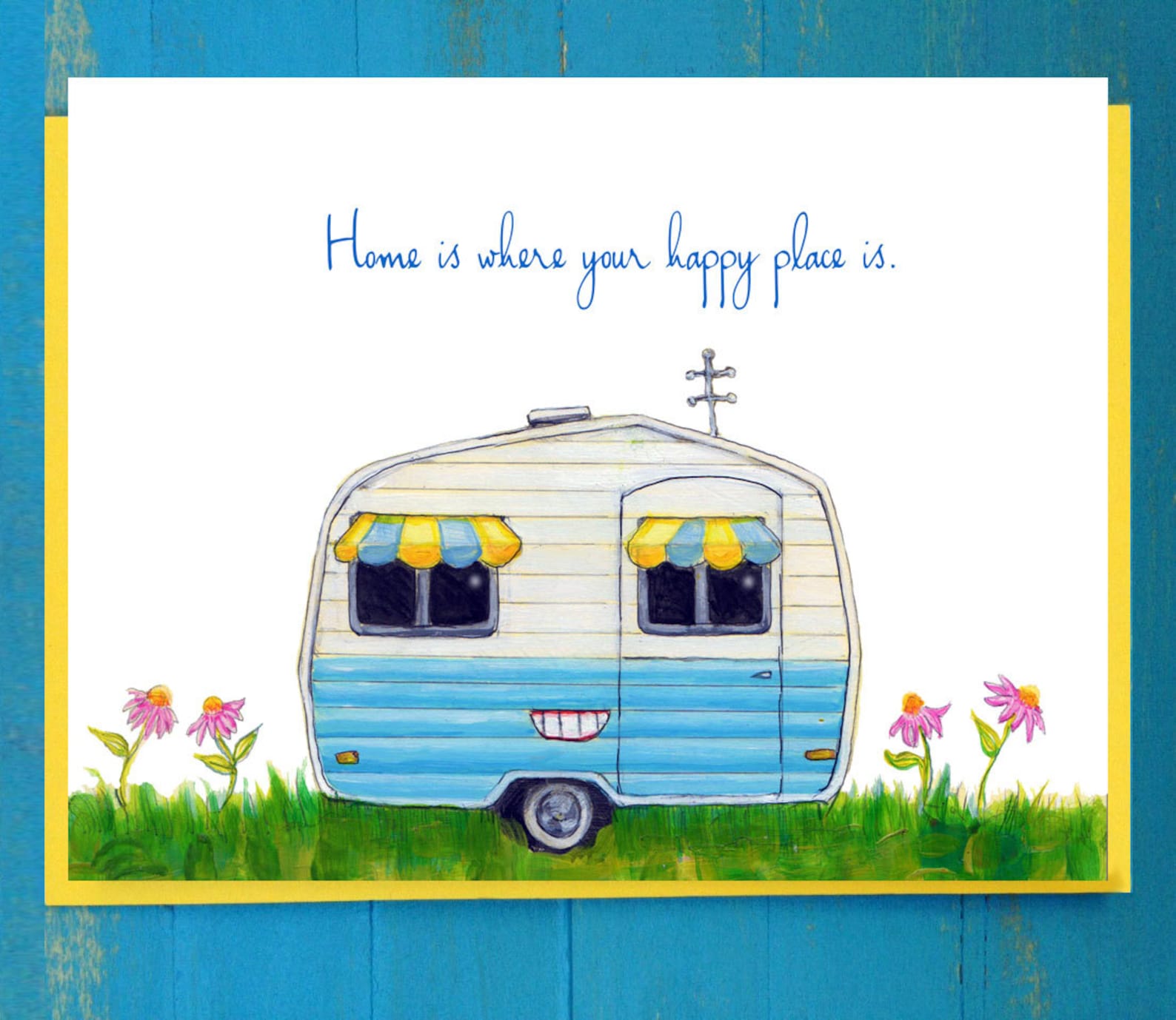 Home is Where Your Happy Place is Greeting Card Etsy