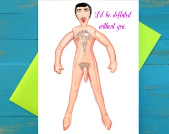 Deflated without you greeting card