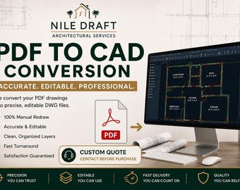 PDF-zu-CAD-Konvertierung | PDF zu DWG | Architekturzeichnungsservice | Grundriss zu CAD