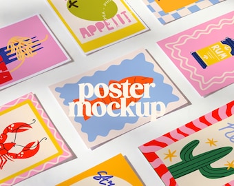 Mehrere Poster Mockup für Kunstdruck & Karte (PSD, JPG)
