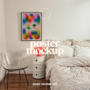 Kunstwerk Rahmen Mockup, Photoshop Poster Mockup, Fotorahmen Mockup, Bilderrahmen Mockup, Schlafzimmer Poster Mockup, The Poster Club, ISO DIN
