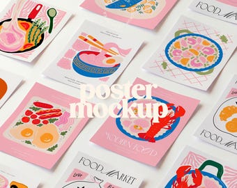Mehrere Poster Mockup für Kunstdruck & Karte (PSD, JPG)
