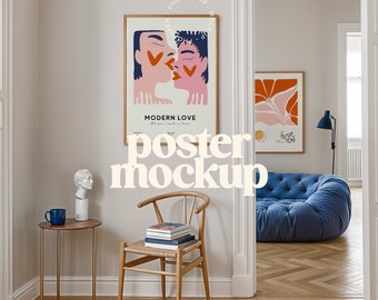 Poster Mockup, Artwork Frame Mockup, Double Frame, Picture Frame Mockup, Photo Frame Mockup, Photoshop Mockup, The Poster Club, DIN A2