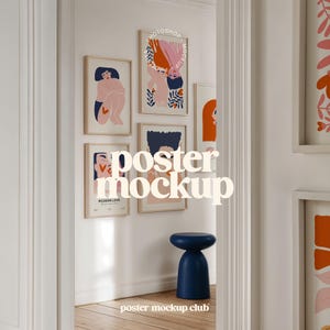Mehrfachrahmen Mockup, Kunstwerkrahmen Mockup, Multi Poster Mockup, Collage Poster Mockup, The Poster Club, Poster Mockup Bundle, DIN A4