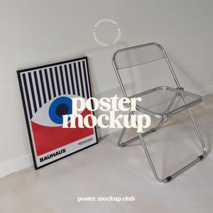 Schwarzer Posterrahmen Mockup, Kunstwerkrahmen Mockup, Poster Mockup PSD, Bilderrahmen Mockup, Bauhaus Poster Mockup, The Poster Club, ISO DIN