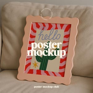 Bilderrahmen Mockup, Poster Mockup PSD, Grafikrahmen Mockup, Funky Rahmen Mockup, Gewelltes Rahmen Mockup, Preppy Art Mockup, The Poster Club