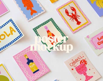 Mehrere Poster Mockup für Kunstdruck & Karte (PSD, JPG)