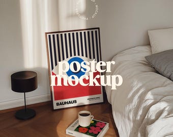 Artwork Frame Mockup, Poster Mockup PSD, Mockup For Poster, Bedroom Frame Mockup, Apartment Mockup, Wall Art Mockup