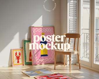 Multiple Poster Mockup, Picture Frame Mockup, Wall Art Mockup Gallery, Gallery Wall Template, Artwork Frame Mockup, Mockup for Poster
