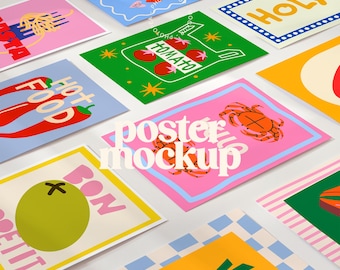 Mehrere Poster Mockup für Kunstdruck & Karte (PSD, JPG)