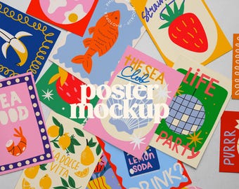 Mehrere Poster Mockup für Kunstdruck & Karte (PSD, JPG)