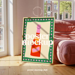 Framemodel kunstwerk, postermodel PSD, framemodel voor bank, appartementmodel, postermodel woonkamer, framemodel A3