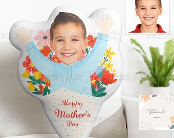 Cuscino per il viso personalizzato, regalo per la festa della mamma felice, cuscino per il viso divertente, regalo per la festa della mamma, cuscino fotografico personalizzato, cuscino personalizzato per la mummia