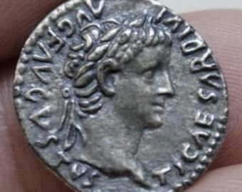 Ancient Roman Denarius Coin of Tiberius, Tribute, Museum Quality / Restrike / Handcrafted Reproductions