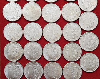 American Full Set Silver Plated Reproductions Copy Coins (1878-1921)S 28 pcs Morgan Dollar Usa Coins Collectibles For Collectors Re-minting
