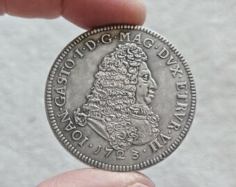 Rare Thaler, Old Italian Coin from 1723 / Restrike