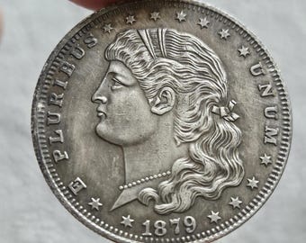 Us Rare Coin One Dollar 1879 Head / Restrike for Collectors
