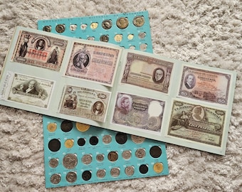 Spanish 80 Coins and 160 Banknotes Collectible Coins For Gifts Collector Coin Collecting Gift For Him Collectibles Gifted Coins Rare Unique