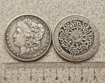 Rare 1893 US Morgan Dollar with Snakes Gifted Coin Collection Coins Coin for Magic Gift US Dollar Morgan