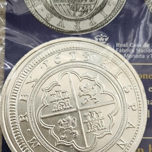 For Collectors Spanish Coin Collection 50 Reales 1618 Philip III Segovia With Its Information Sheet Spanish Coin Spanish Coin