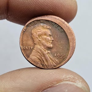 Amerikanskt mynt 1955 Sällsynt encentsmynt med Lincoln-fel, vetecent, San Francisco Restrike, samlarobjekt, gåva