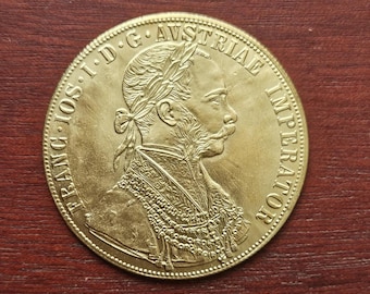 4 Ducat Coin 1915 Austria / Restrike / Gold Plated